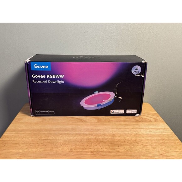 Govee Smart Recessed Lighting 6 Inch, Wi-Fi Bluetooth Direct Connect RGBWW LED - Picture 1 of 4
